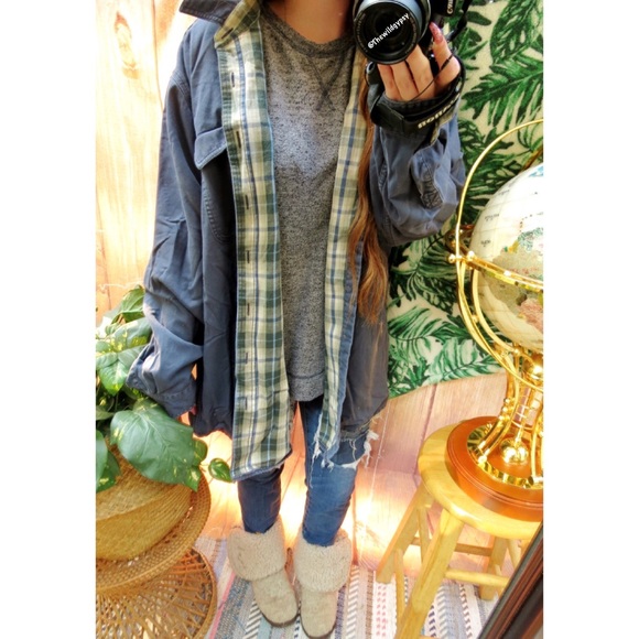 L.L. Bean Tops - Vintage LL Bean oversized plaid lined shacket 🍂
